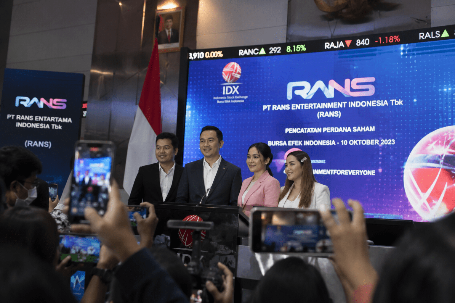RANS Entertainment Bidik Dana IPO Rp429 Miliar, Siapkan Cipungland hingga Bisnis AI