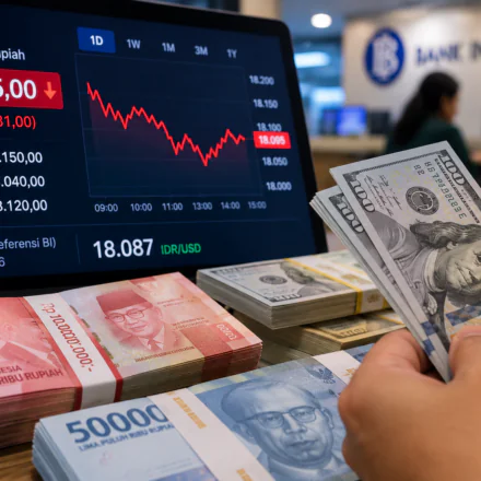 Rupiah Melemah Dekati Rp18.100 per Dolar AS, Tekanan Global Masih Membayangi