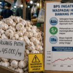 BPS Ingatkan Harga Bawang Putih, Rupiah Lemah dan Biaya Logistik Jadi Pemicu