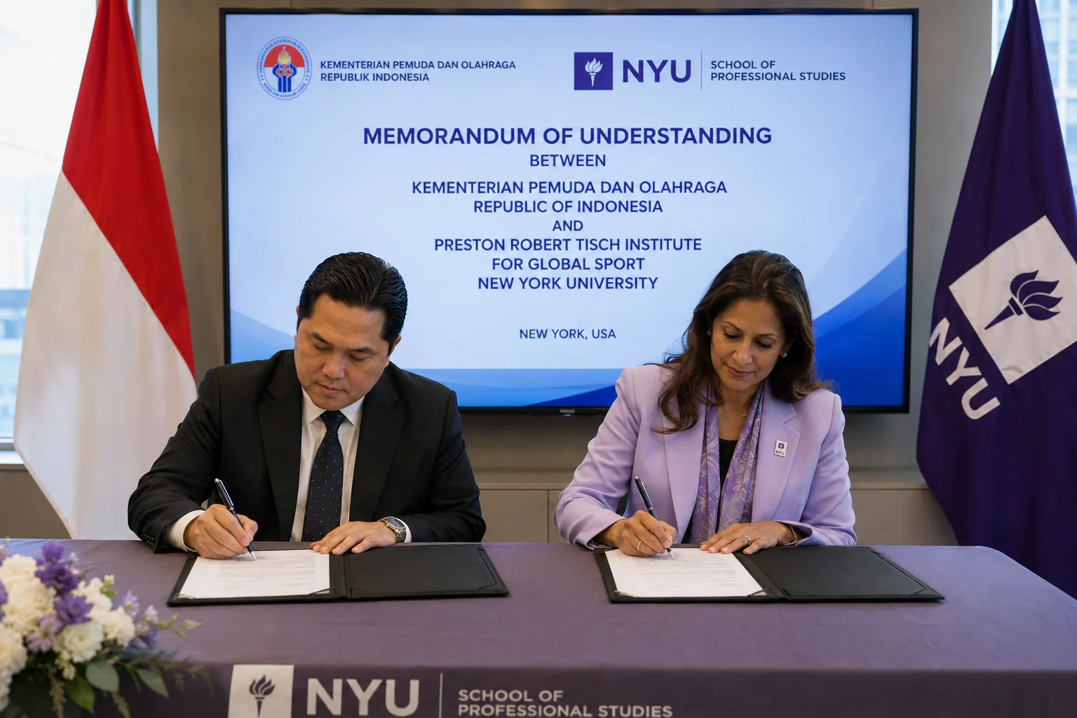 Kemenpora Gandeng NYU Bangun Ekosistem Olahraga Indonesia Berstandar Global
