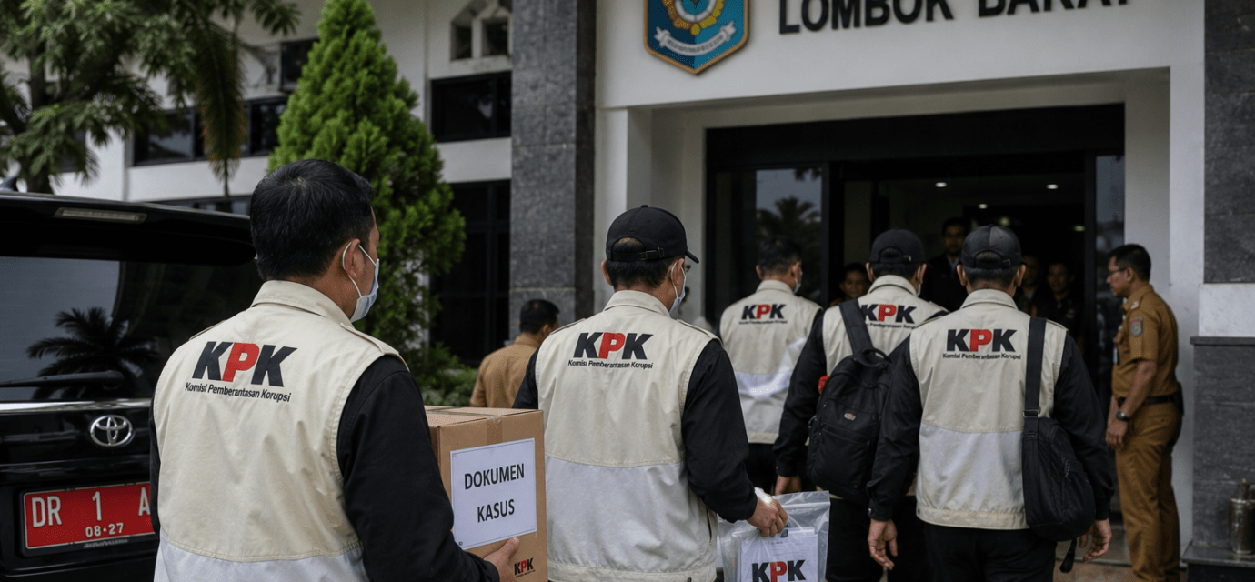 KPK Geledah Kantor hingga Rumah Bupati Lombok Barat, Sita Catatan Keuangan