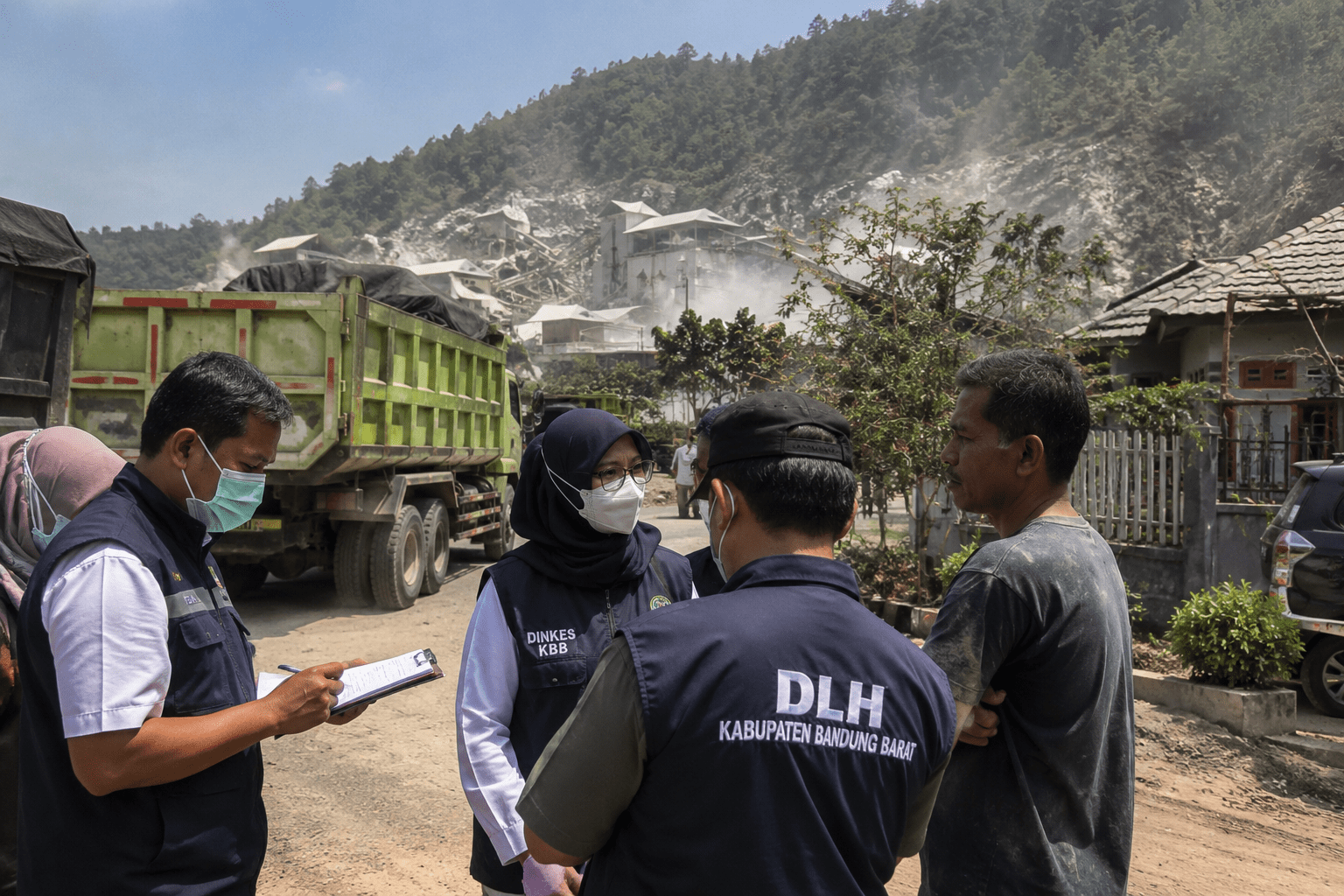 Debu Kapur Selimuti Permukiman Cipatat, Dinkes Bandung Barat Turunkan Tim