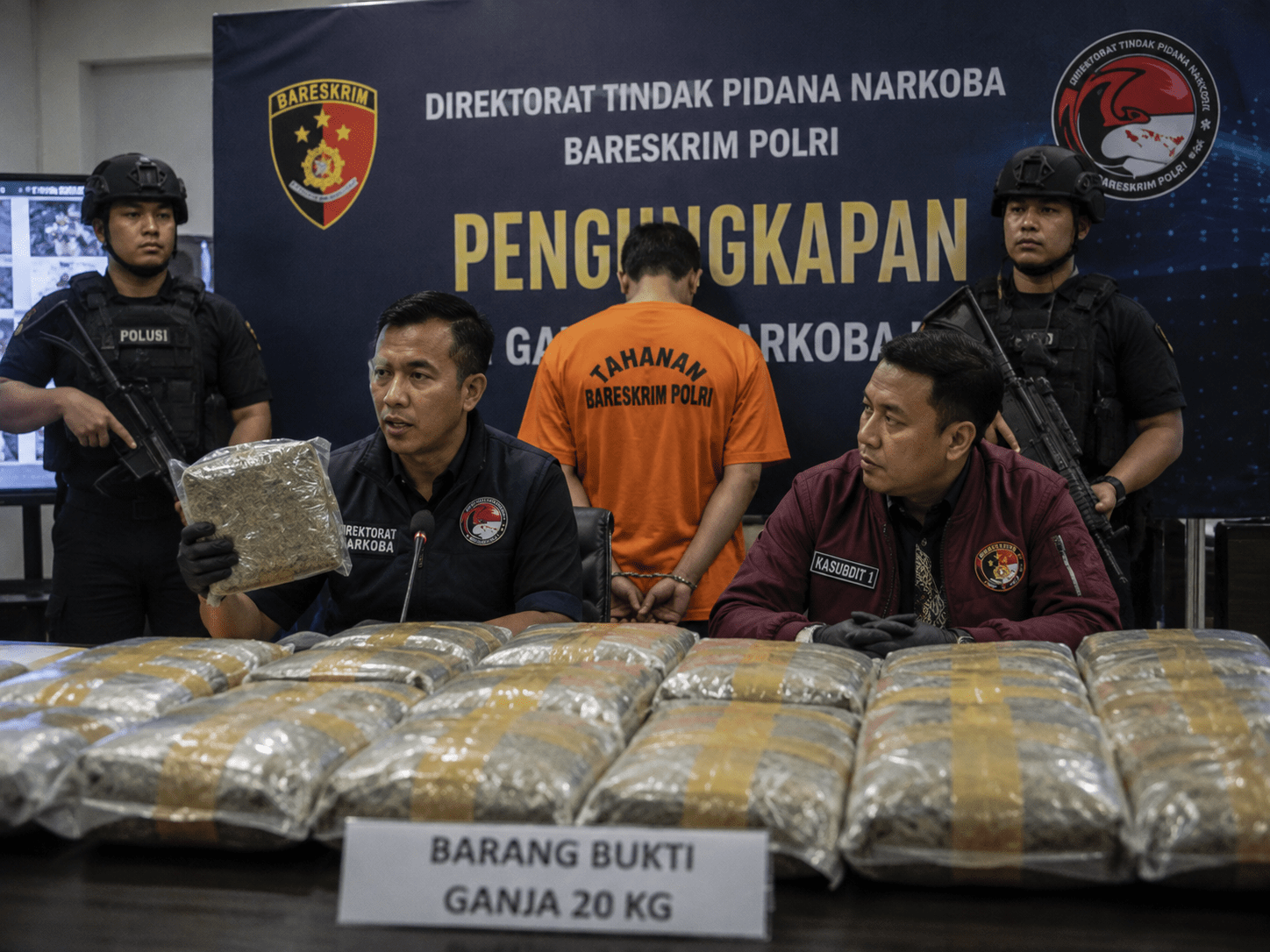 Pengiriman 20 Kg Ganja ke Kampung Bahari Digagalkan