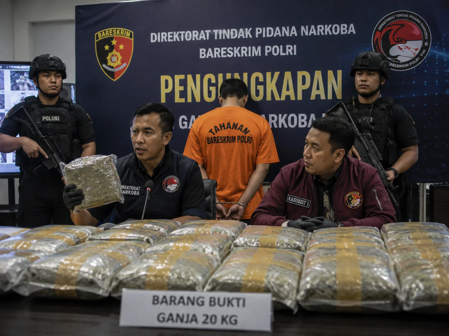 Pengiriman 20 Kg Ganja ke Kampung Bahari Digagalkan